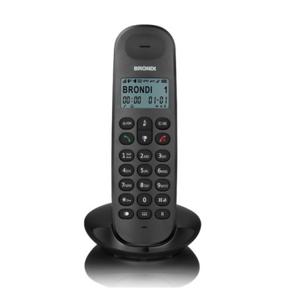 BRONDI LOTUS Telefono Cordless ECO DECT - DECT GAP Nero