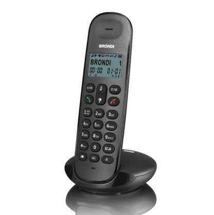 BRONDI LOTUS Telefono Cordless ECO DECT - DECT GAP Nero