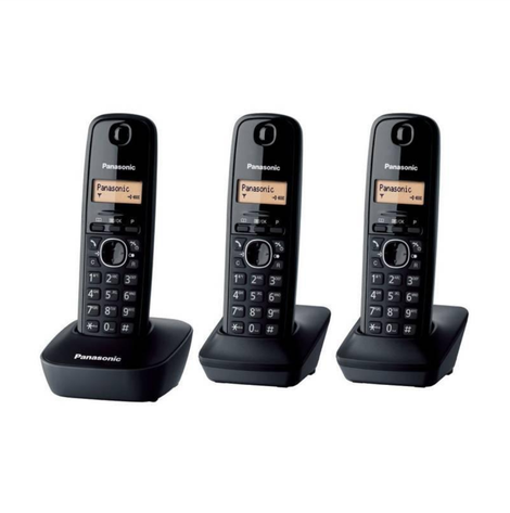 Panasonic KX-TGB613JTB Telefono Cordless Trio DECT Nero